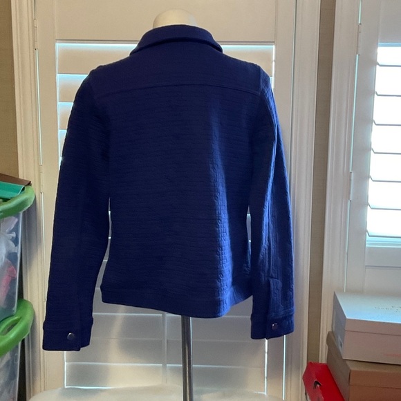 Isaac Mizrahi Deep Blue Teddy Jacket - Picture 3 of 6
